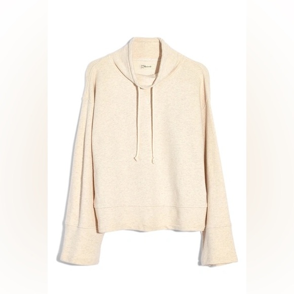 Madewell Tops - Madewell Mock Neck Sweatshirt - Heather Ivory
